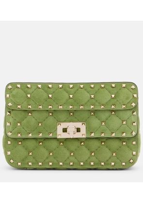 Valentino Garavani Rockstud Spike Small suede top-handle bag
