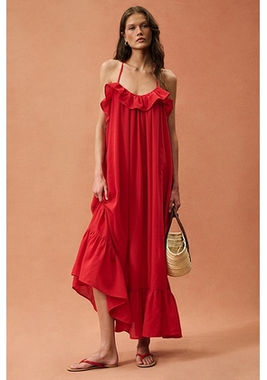 Marrakshi Life for FWRD The Ruffled Slip Dress in in N/A - Red. Size M (also in ).