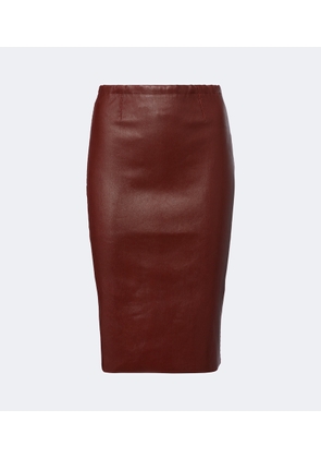 Stouls Gilda leather midi skirt