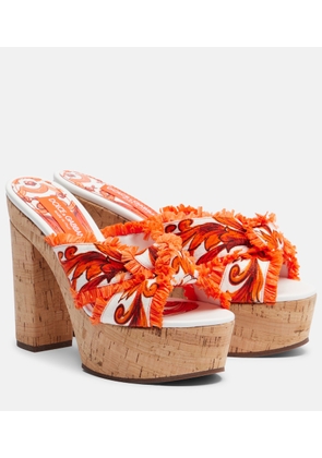 Dolce&Gabbana Majolica brocade platform sandals
