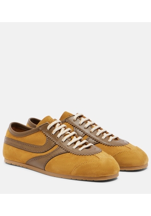 Dries Van Noten Leather-trimmed suede sneakers