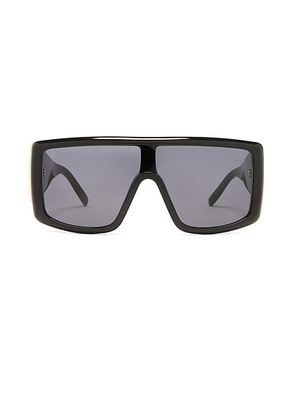 Givenchy Square Sunglasses in Shiny Black & Smoke - Black. Size all.