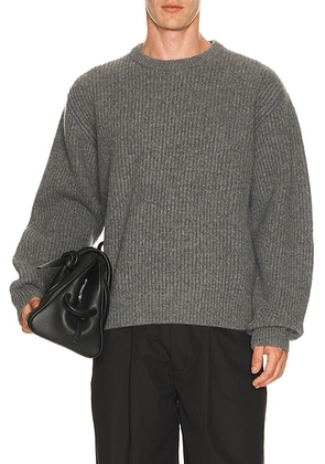 Jil Sander Fisherman's Rib Sweater in Koala - Grey. Size 48 (also in 50).