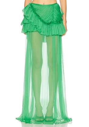 Dries Van Noten Shelby Skirt in Green - Green. Size 38 (also in ).