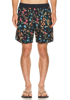 Agua Bendita Joe Trunks in Black - Black. Size 36 (also in 30, 32, 34, 38).