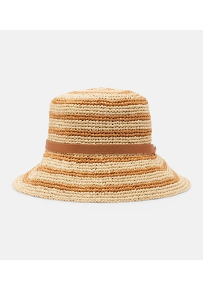 Valentino VLogo raffia bucket hat