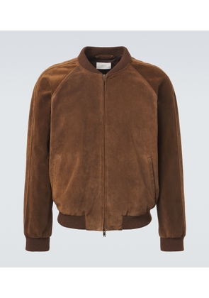 The Row Ramiro suede bomber jacket