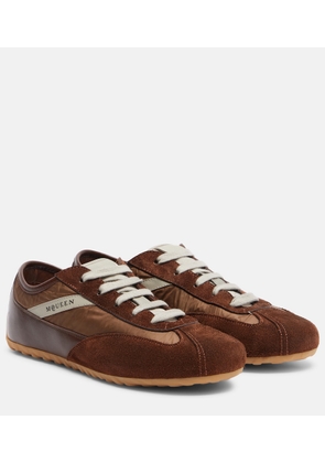 McQueen Suede-trimmed sneakers