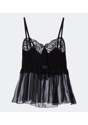 Chloe Ruffled silk crepe de chine top