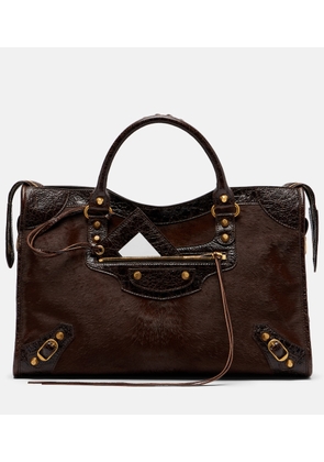Balenciaga Le City Medium calf hair top-handle bag