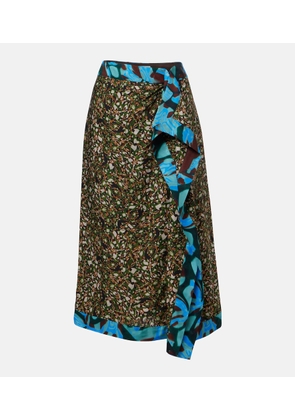 Dries Van Noten Sole printed midi skirt