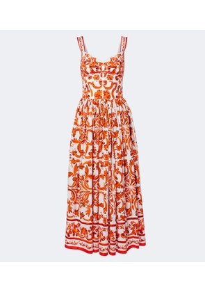 Dolce&Gabbana Majolica cotton poplin maxi dress