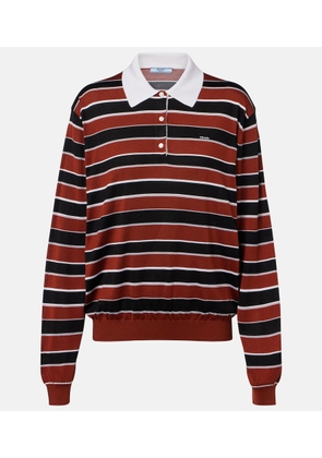 Prada Striped silk polo shirt