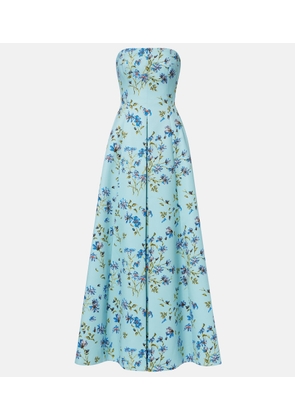 Emilia Wickstead Ragna floral taffeta faille gown