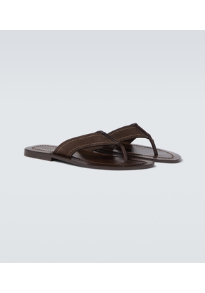 The Row Dan suede thong sandals