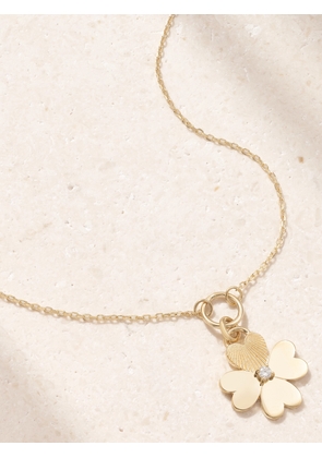 FoundRae - Four Heart Clover 18-karat Gold, Enamel And Diamond Necklace - One size