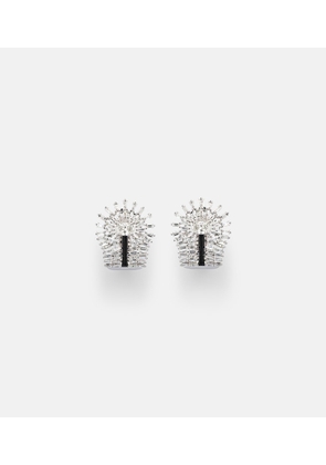 Kamyen Eyelash 18kt white gold earrings with diamonds