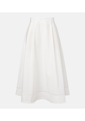 Rohe Embroidered cotton poplin maxi skirt