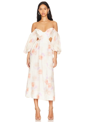 Bardot Lucia Midi Dress in Ivory. Size 4. Also in 6.