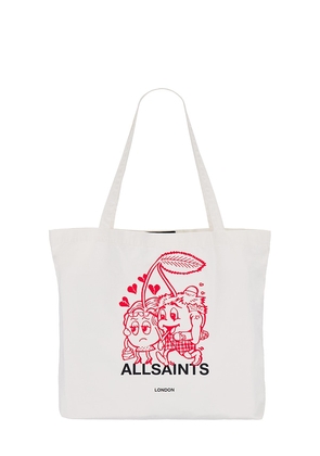 ALLSAINTS Heartbreak Tote in White.