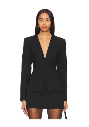 ALL THE WAYS Elizabeth Deep V Blazer in Black. Size S. Also in M.