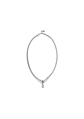 Alexander McQueen Silver Brass Necklace - One Size