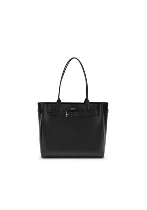 Tom Ford Black Calf Leather Bos Taurus Shoulder Bag