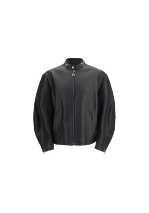 Gucci Black Calf Leather Bos Taurus Biker Jacket - S