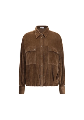 Brunello Cucinelli Brown Viscose Pattern Shirt - M