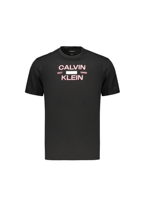 Calvin Klein Black Cotton Men's T-Shirt - S