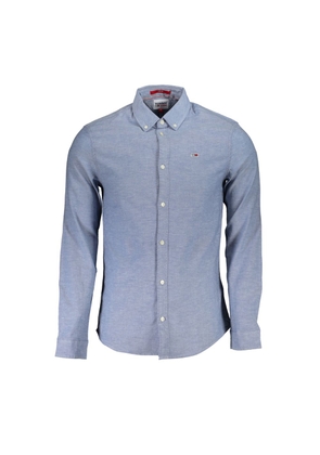 Tommy Hilfiger Blue Cotton Men's Shirt - S