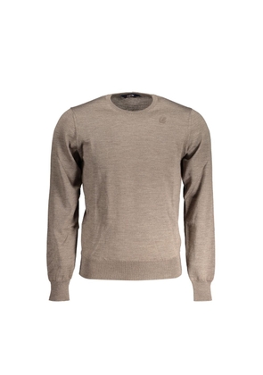 K-WAY Brown Wool Men's Sweater - 3XL