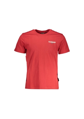 Napapijri Red Cotton Men's Shirt - XL