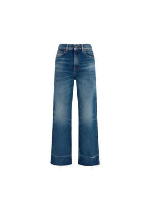 Chloé Blue Cotton Bootcut Jeans - 26