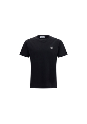 Stone Island Black Cotton T-Shirt - L