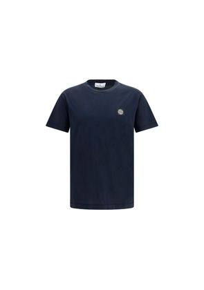 Stone Island Blue Cotton T-Shirt - L