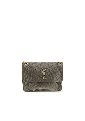 Saint Laurent Bicolor Calf Leather Bos Taurus Shoulder Bag