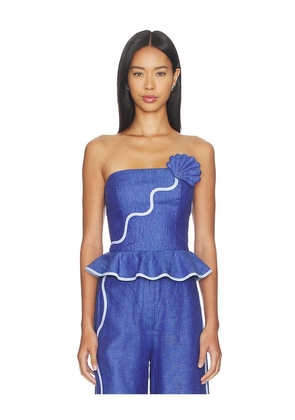 AZULU Vaiana Top in Blue. Size XS. Also in XXS, S, M, L.