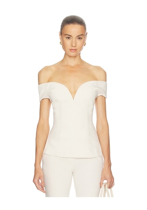 Camila Coelho Nila Top in Ivory. Size XS. Also in S, M, L, XL.