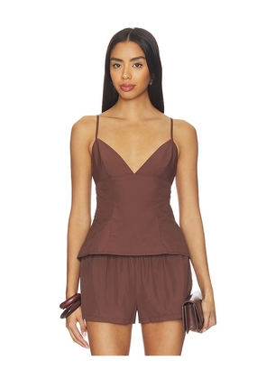 EAVES Lexie Top in Chocolate. Size XS. Also in XXS, S, M, L, XL.