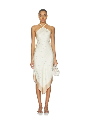 EAVES Elodie the Label Enid Skirt in Blue Haze in Ivory. Size XS. Also in L, M, S, XL, XXS.