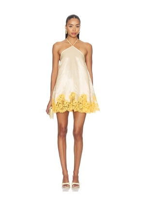Camila Coelho Anahi Mini Dress in Yellow. Size S. Also in M, XL.