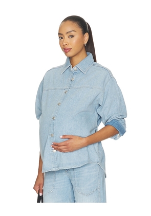 DL1961 X Bumpsuit Addison Maternity Overshirt in Blue. Size XS. Also in S, M, L.