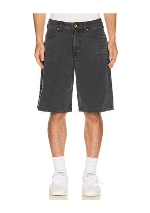 Brixton Builders Carpenter Baggy Short in Black. Size 30. Also in 31, 32, 33, 34.