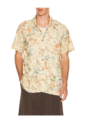 Agua Bendita Jack Shirt in Cream. Size S. Also in M, L, XL/1X.