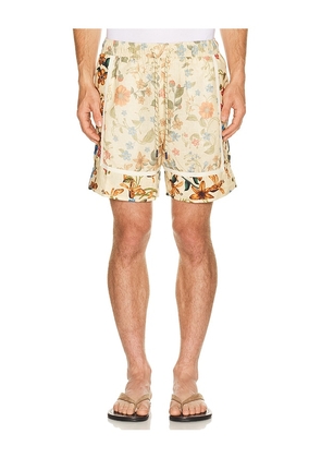 Agua Bendita Georgie Shorts in Cream. Size 30. Also in 32, 34, 36, 38.