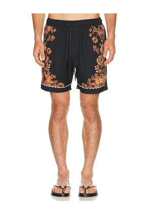 Agua Bendita Joe Trunks in Black. Size 30. Also in 32, 34, 36, 38.