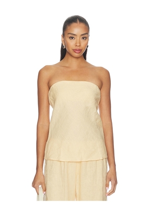 DONNI. The Linen Tube Top in Yellow. Size XXS. Also in XS, S, M, L, XL.
