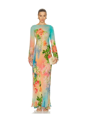 HEMANT AND NANDITA Double Layer Maxi Dress in Blue. Size S. Also in L, M, XL, XS, XXS.