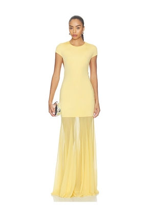 Camila Coelho Clea Gown in Yellow. Size S. Also in L, M, XL, XS, XXS.